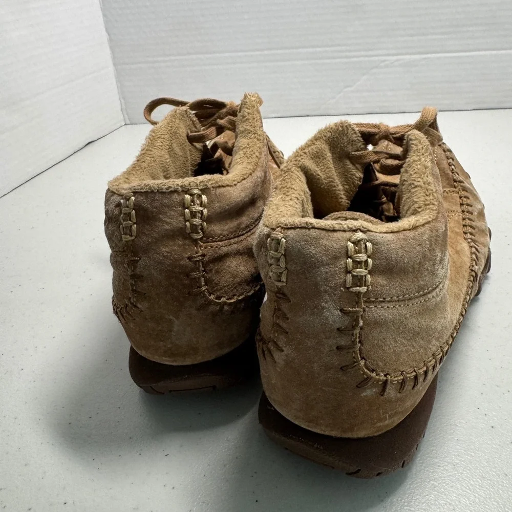 Boho Suede Faux Fur Lined Women Size 8 Skechers Relaxed Fit Memory Foam Boots‎